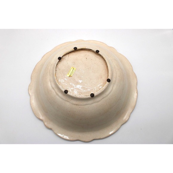 VTG Arnel's Water Pitcher and Wash Basin Beige Floral Glazed Set - Picture 12 of 13